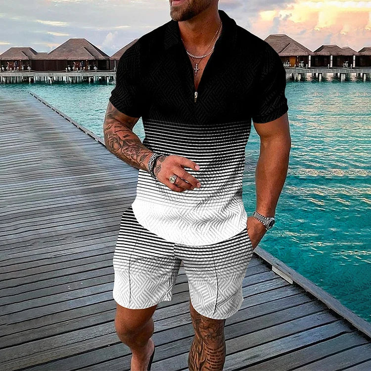 FINN – DARKNESS POLO SHIRT & SHORTS SET