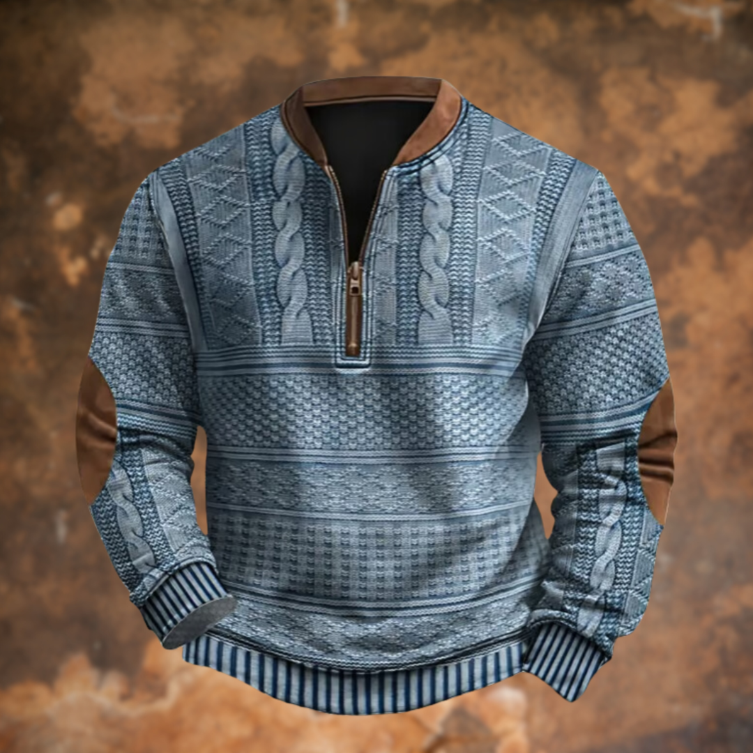VAELITHYN – KNITTED SWEATER WITH ZIP DETAIL