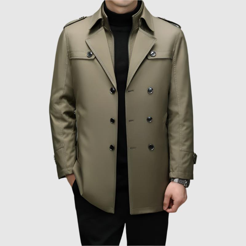 Alessandro Veneti Double Breasted Windbreaker