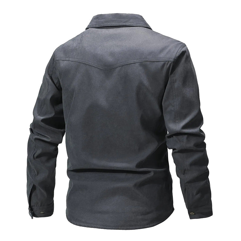 Cowboy Flannel Lined Shirt Jacket for Men