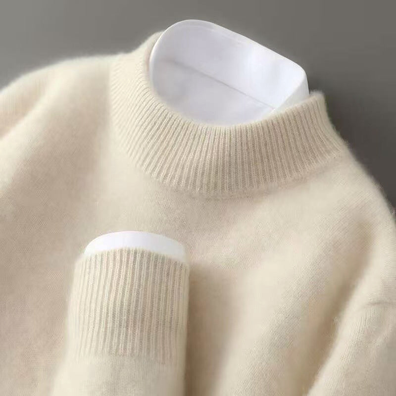 Men’s Fine Wool Sweater with Crew Collar