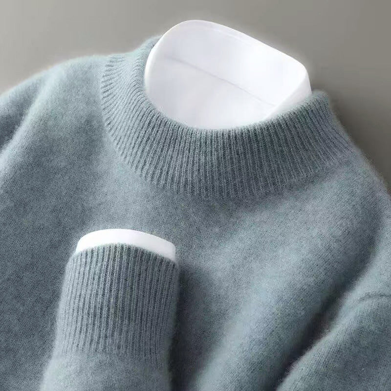 Men’s Fine Wool Sweater with Crew Collar