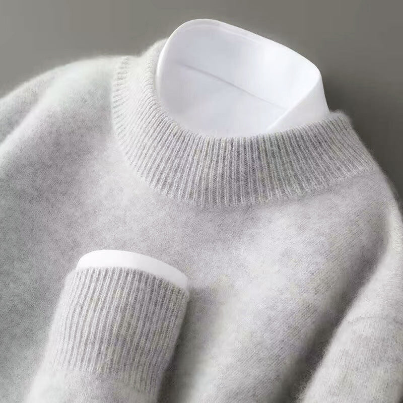 Men’s Fine Wool Sweater with Crew Collar