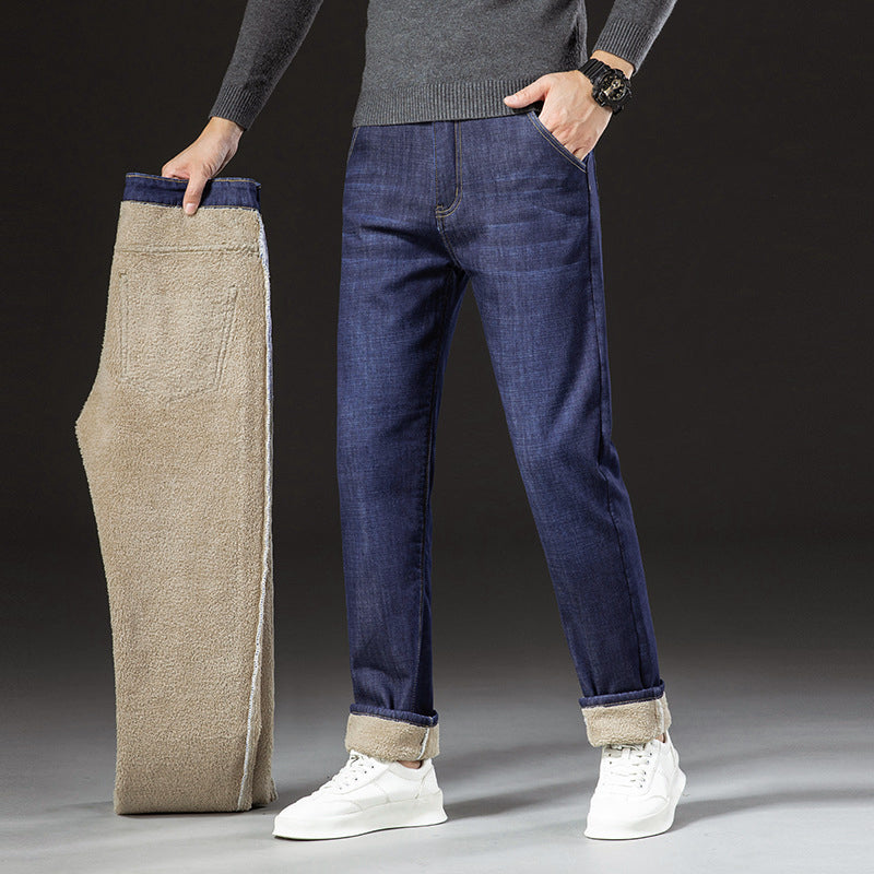 Men’s Fleece-Lined Jeans with Straight Leg