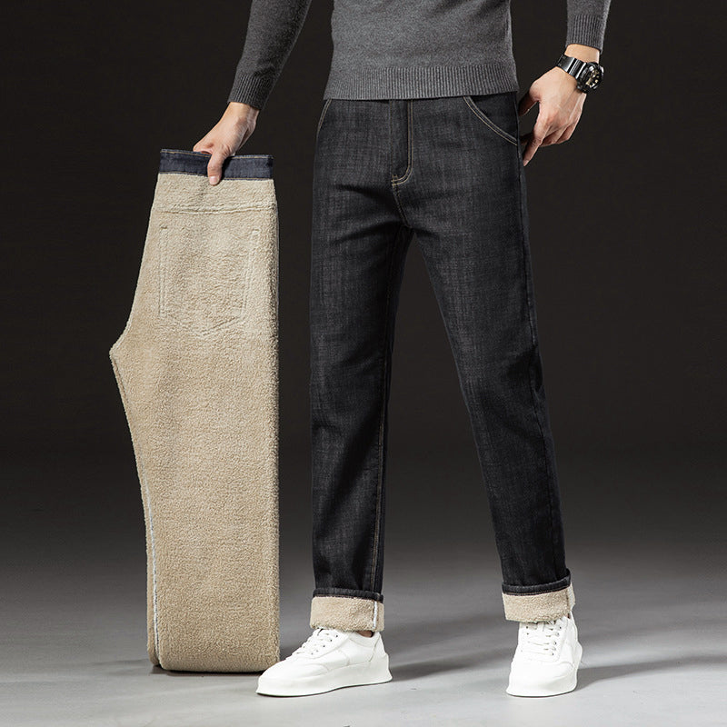 Men’s Fleece-Lined Jeans with Straight Leg