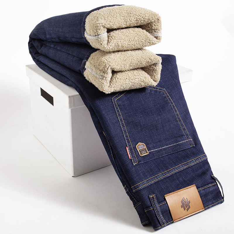 Men’s Fleece-Lined Jeans with Straight Leg