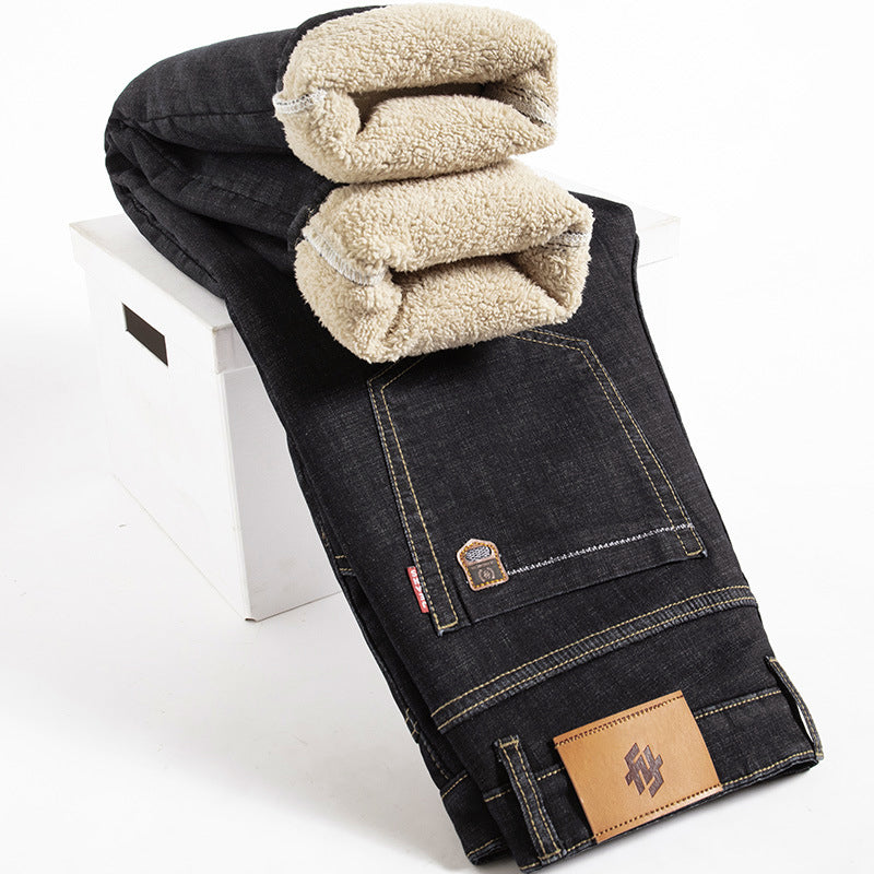 Men’s Fleece-Lined Jeans with Straight Leg