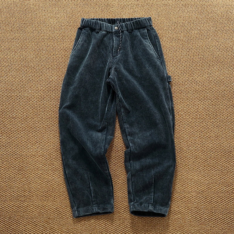 Men’s Heavy Cotton Corduroy Pants with Deep Pockets