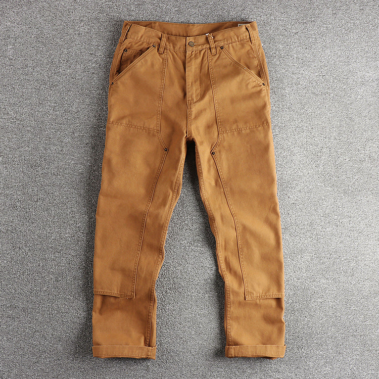 Men’s Heavy-Duty Cotton Double-Knee Pants