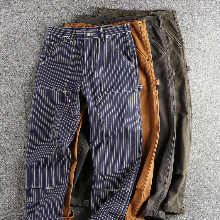Men’s Heavy-Duty Cotton Double-Knee Pants