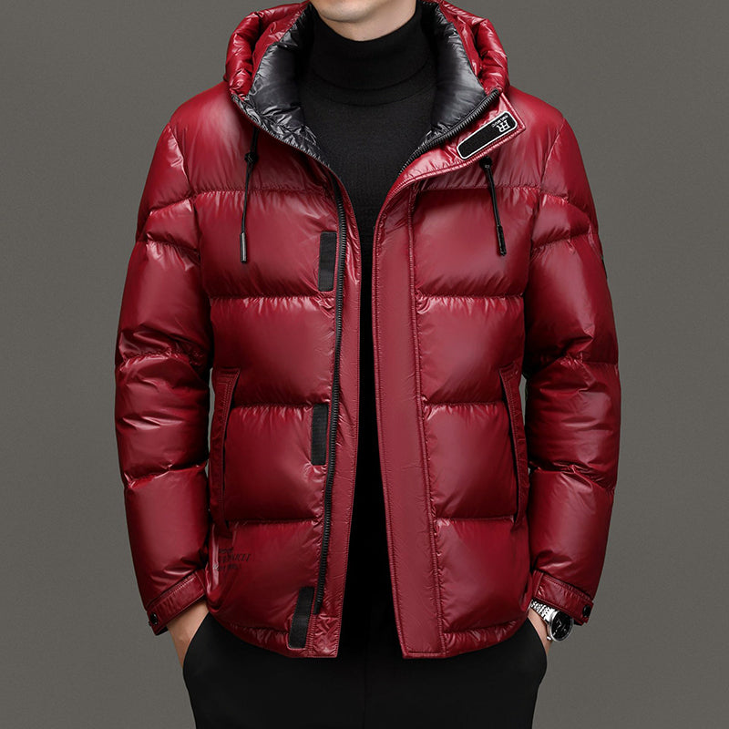 Men’s Puffer Jacket with Weather-Resistant Shell and Down Filling