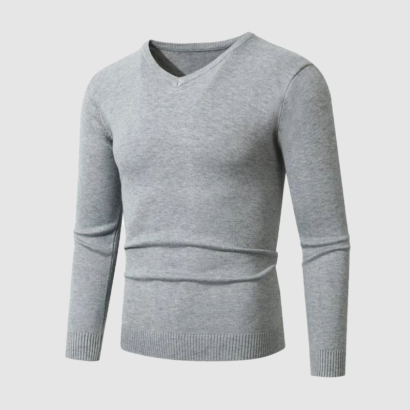 Men’s V-Neck Lightweight Knit Sweater