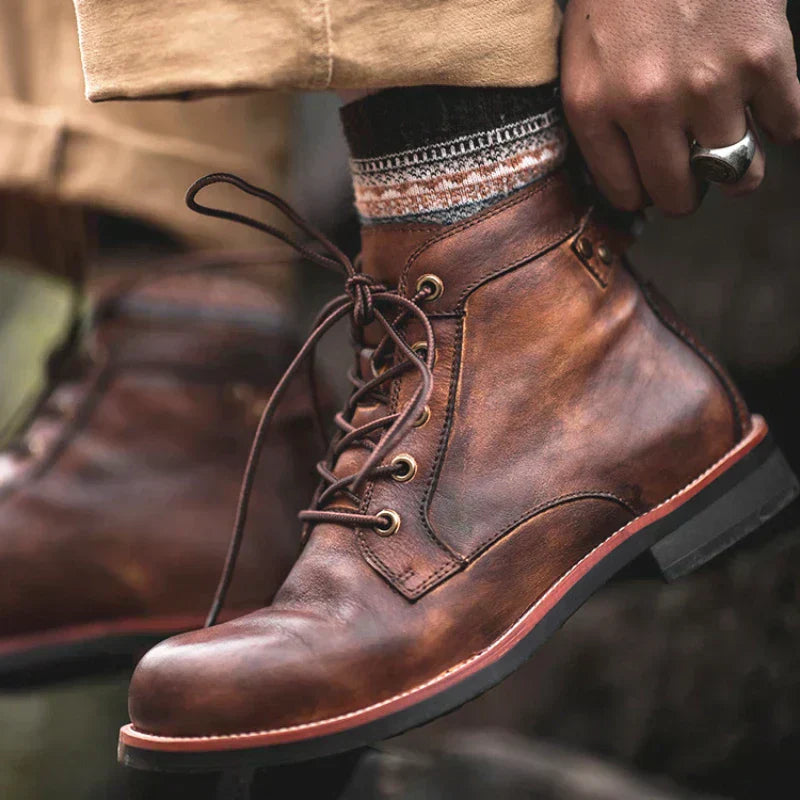 WYATT – RETRO ROUND NOSE MEN'S BOOTS