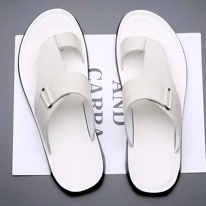 KINSEY – MINIMALIST GENUINE LEATHER STRAP SANDALS