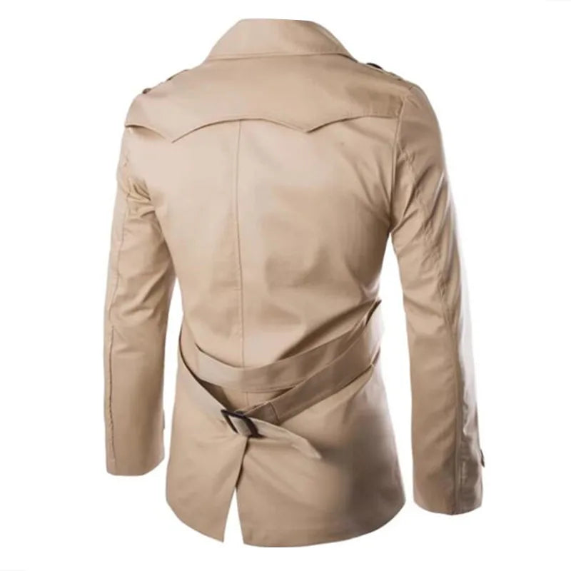 Peter | Men’s Slim Fit Mid-Length Trench Coat