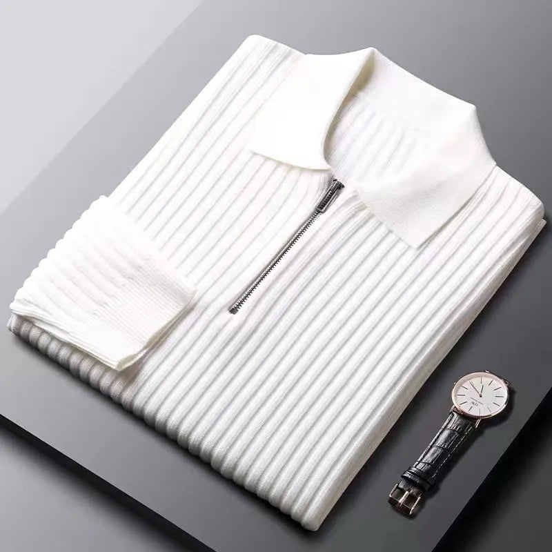 Grant | Stylish Ribbed Sweater for Men with Zip